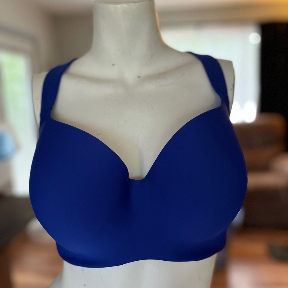 Ambrielle Lightly Lined Balconette Bra 38DD – Royal Blue